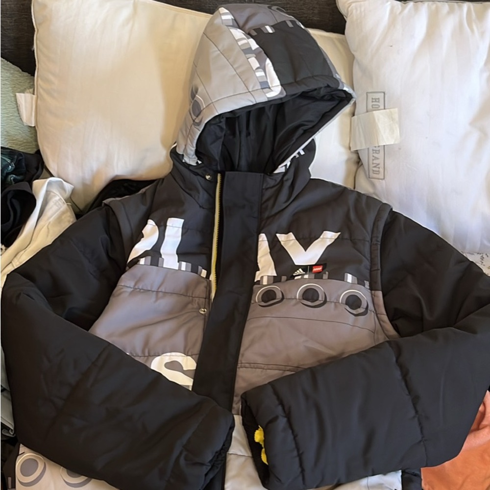 Lego Black and Gray Puffer Jacket with Hood